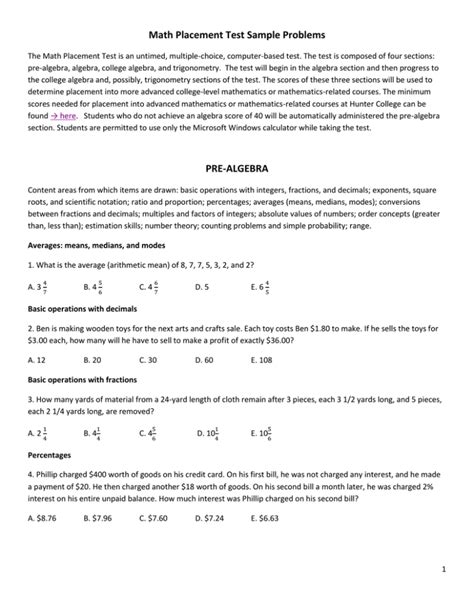 osu math placement practice exam